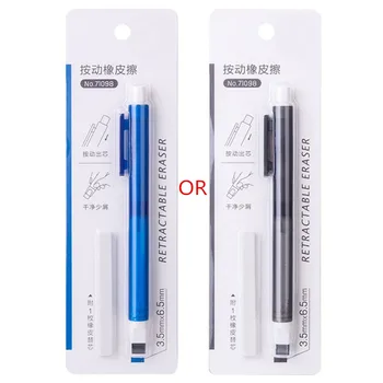 

Mechanical Eraser Meticulous Highlighting Refillable Pen Shape Rubber Press Type