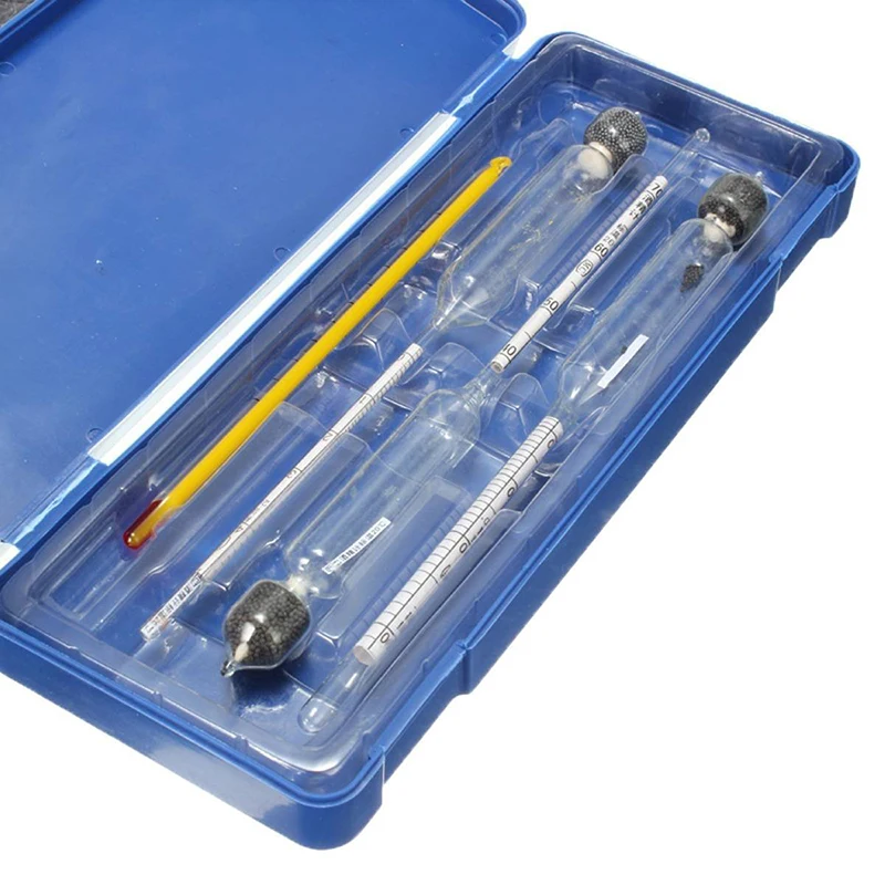 

3PCS Alcohol Hydrometer Meter Wine meter Tester 0 Up to 100% With Thermometer For Wine Vodka Whiskey Alcohol Meter Measuring Too