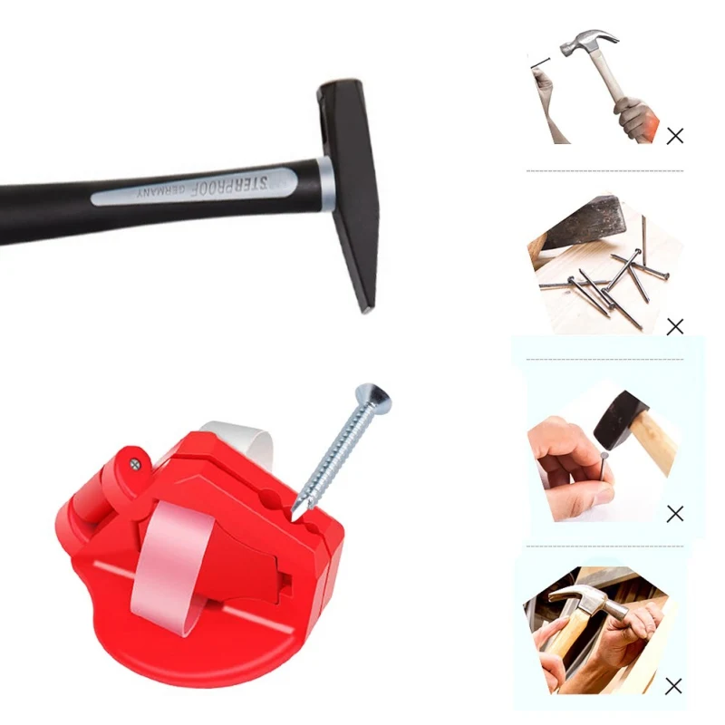 

Safety the Nailer Finger Hand Protector Carpentry Small Screw Manual Plastic Nail Holder Industrial Woodworking protection Tool