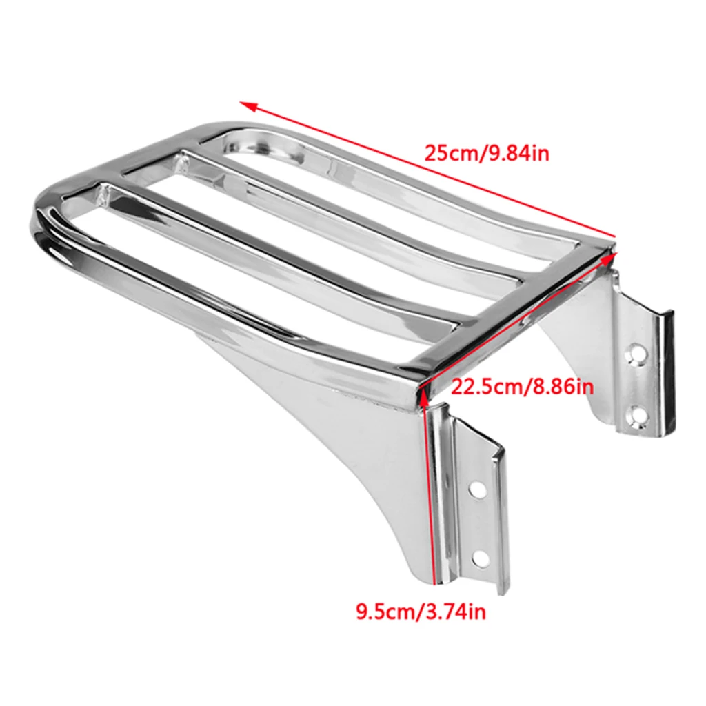 MagiDeal Chrome Motorcycle Luggage RACK For Harley Sportster XL1200 883 7248