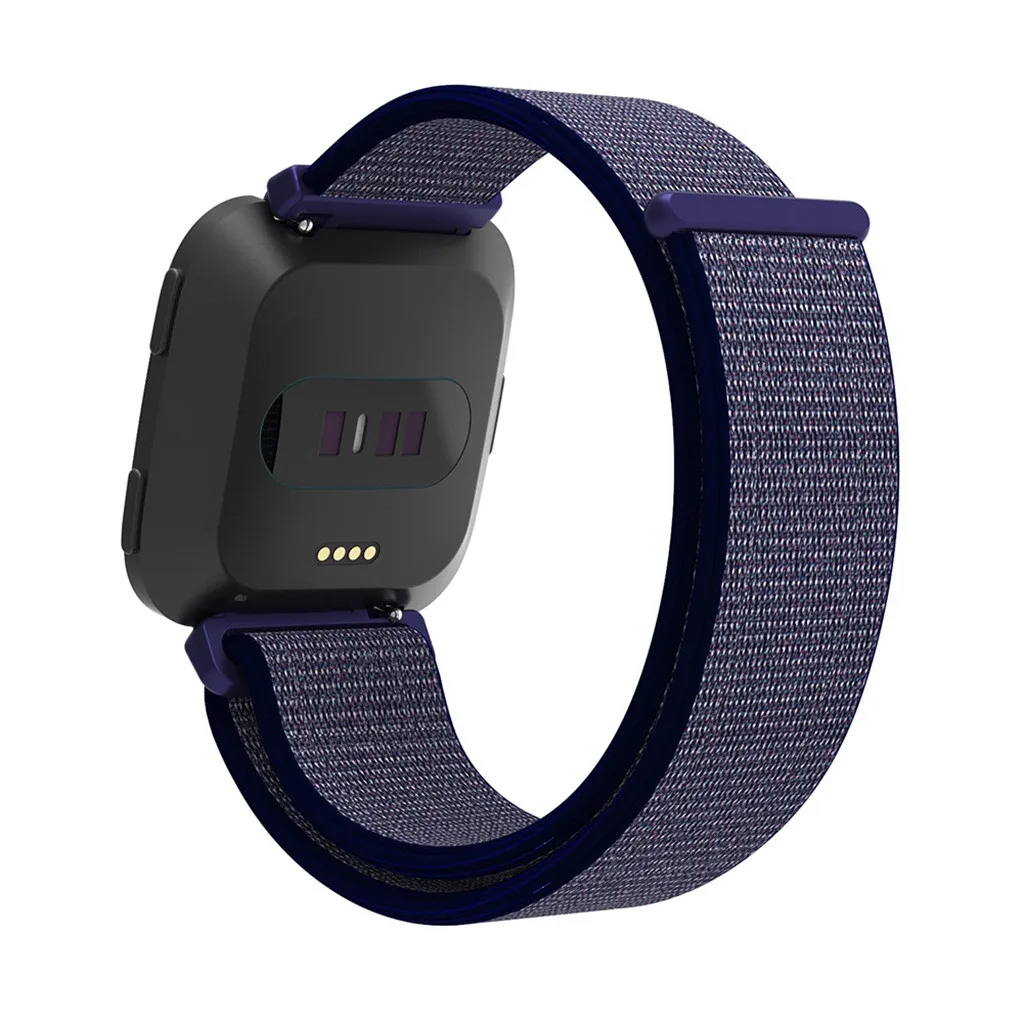 Тканые нейлоновые часы, спортивный ремешок для Fitbit Versa 2, сменный дышащий браслет с петлей на запястье, ремешок для часов