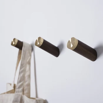 

Natural wood/Clothes Hanger Wall Mounted Coat Hook Decorative Key Holder Hat Scarf Handbag Storage Hanger Bathroom Rack