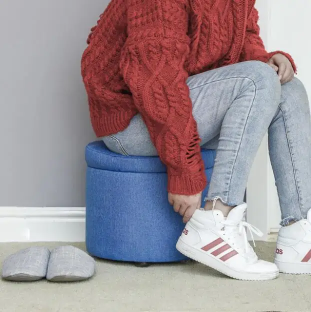 Creative Washable Cloth Storage Stool Simple Small Sofa Bench табурет Creative Washable Cloth Storage Stool Simple Small Sofa Bench табурет