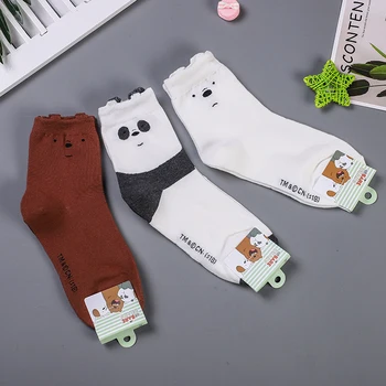 

Korea Style Novelty Cartoon Pattern Women Funny Cotton Crew Socks New 2020 Fashion Novelty Socks For Female
