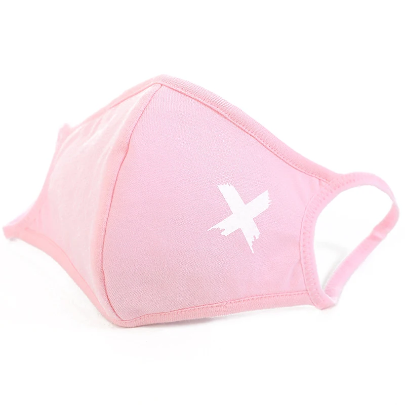 pink X 1 шт., мультистильная хлопковая маска для губ с рисунком аниме, Пылезащитная, моющаяся, черная маска для лица для мужчин и женщин, респиратор, розовый - Цвет: pink X