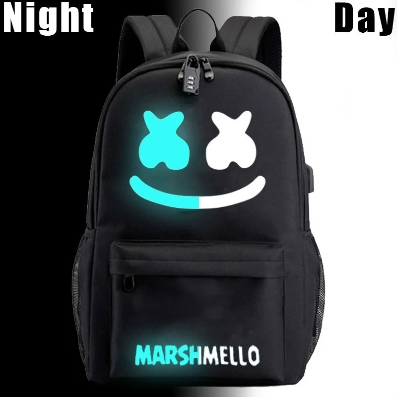 BPZMD DJ backpack USB Charging Anti-theft Travel bag Students Luminous Backpack School Bag for Girls Boys Laptop bag