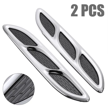 

2Pcs/set Chorome Style Car Air Flow Vent Fender Hood Side Cover Sticker Universal for Car Truck SUV Exterior Accessories