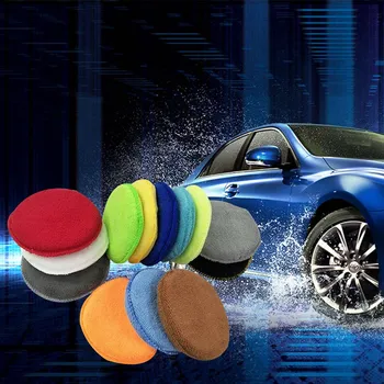 

New Design Soft Microfiber Car Wax Applicator Pad Polishing Sponge for apply and remove wax Auto Care 10pcs