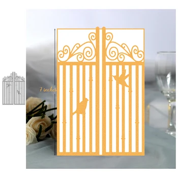 

Palisade Door and Bird Metal Cutting Dies for scrapbooking card Decoration Craft Knife Mould Blade Punch Stencils Dies