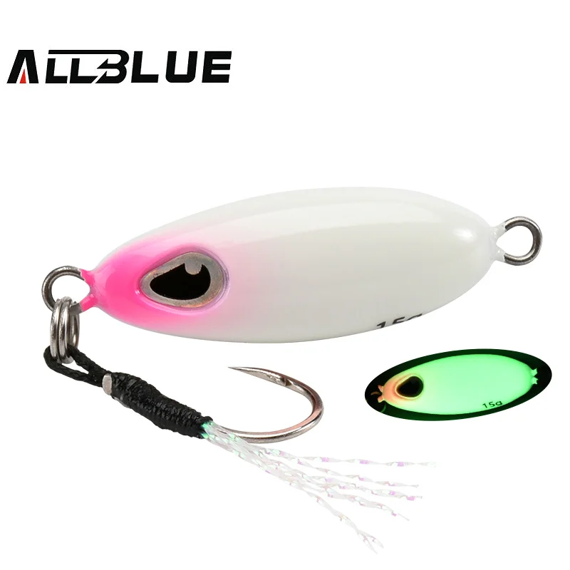 Allblue Slow Drop 7g 10g 15g Micro Cast Metal Jig Shore Casting Jigging  Spoon Saltwater Fishing Lure Artificial Bait Tackle - Fishing Lures -  AliExpress