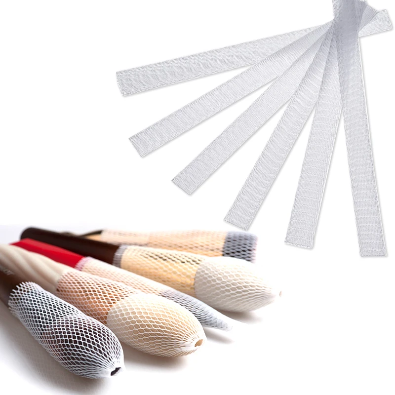 20Pcs Makeup Brush Protector Makeup Brushes Pen Guard Expandable Mesh Cover Cosmetic Brush Pen Cover
