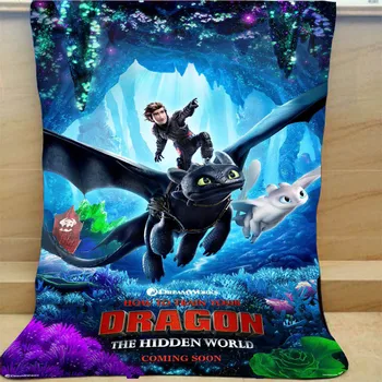 

How to Train Your Dragon Soft Warm Coral Fleece Plush Throw Blanket for slepping sofa Bed rug kids gift