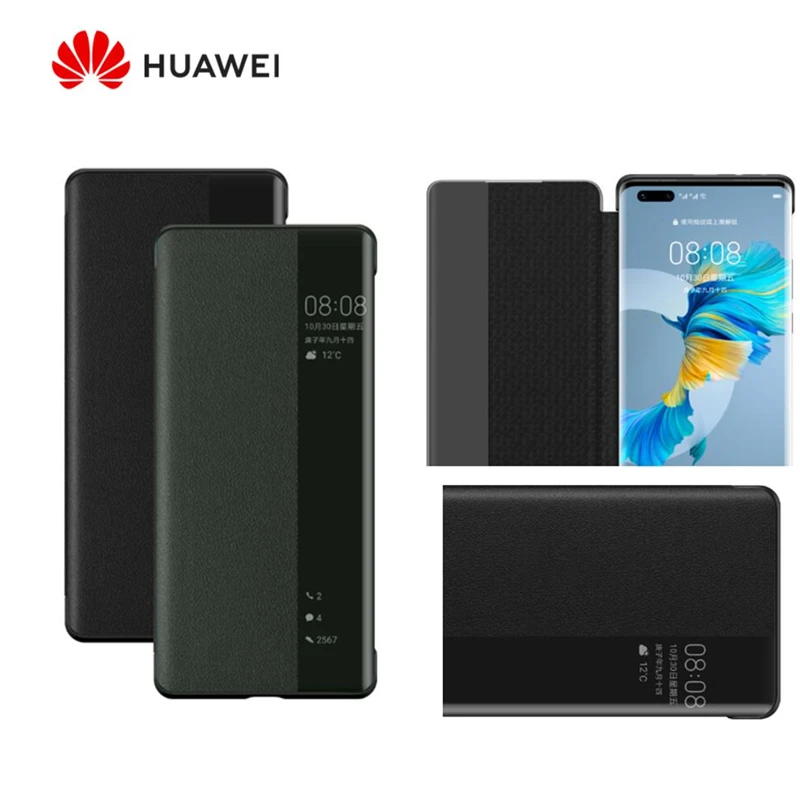 Original Huawei HUAWEI P40/P40 Pro/P40 Pro+ P40 Pro Plus Smart View Cover Leather Protection Auto Sleep Wake Flip case