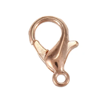 

100pcs Metal Lobster Clasp Jewelry Making Findings Rose Gold 12mmx6mm