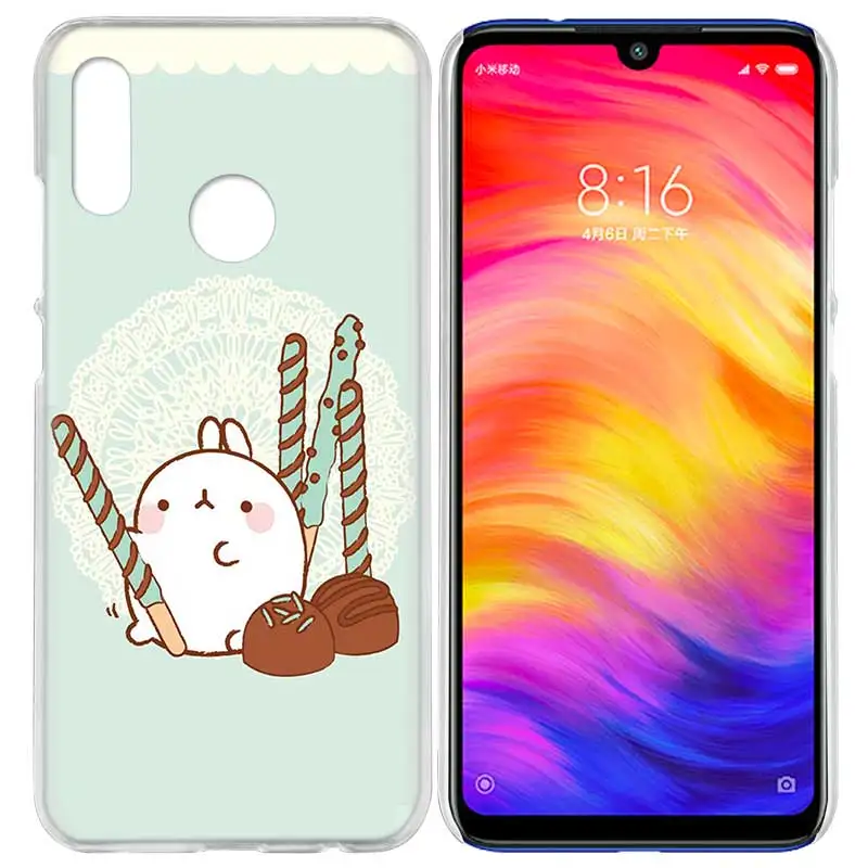 Чехол для Xiaomi Redmi Note 7 7A фотоаппаратов моментальной печати 7S 6 6A 5 Y3 K20 mi 8 до 9 лет CC9 CC9E A1 A2 A3 играть F1 Lite Pro Plus Molang кролика Симпатичные Kaw