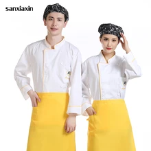 Cheap Long sleeved Chef shirt Sushi Chef coat Food service Waitress buffet restaurant kitchen work jackets new wholesale Women and men Cheap Long sleeved Chef shirt Sushi Chef coat Food service Waitress buffet restaurant kitchen work jackets new wholesale Women and men