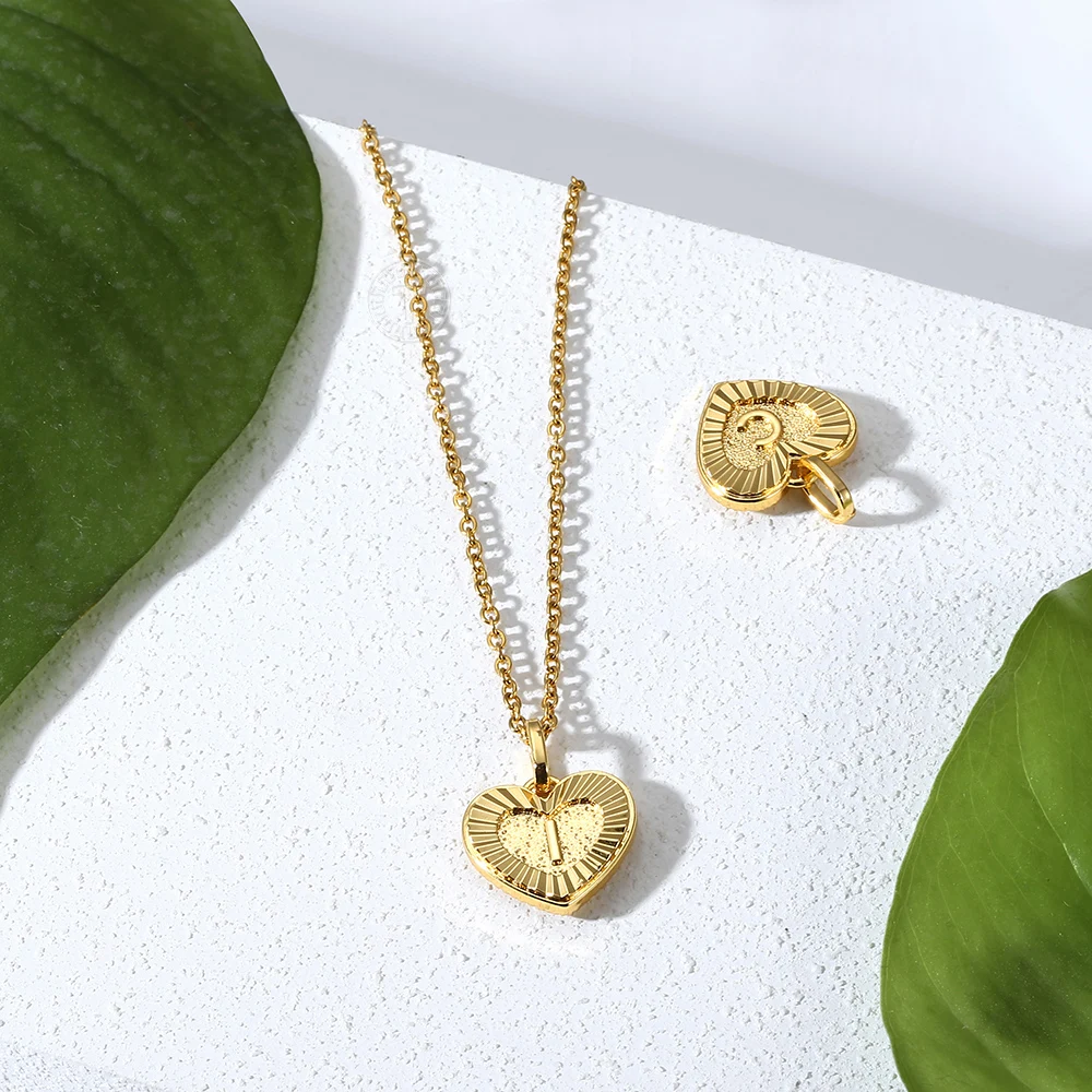 Minimalism Initial Letter Pendant Necklace Stainless Steel Curb Link