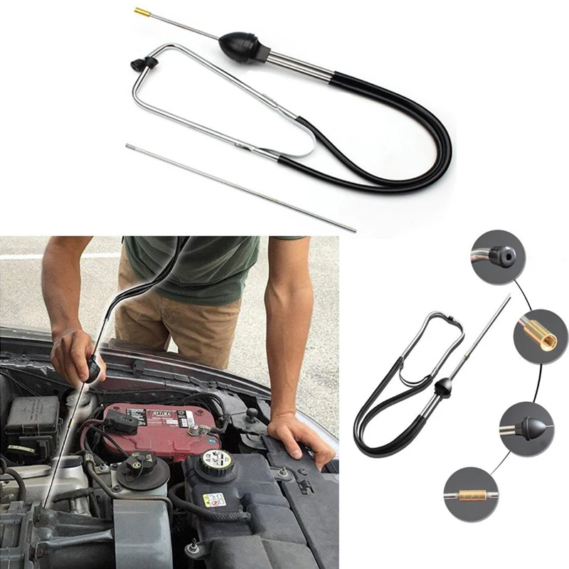 

Anti-shocked Durable 22.5+7CM Mechanics Cylinder Stethoscope Car Engine Block Diagnostic Automotive Hearing Car Repair Tools Wh