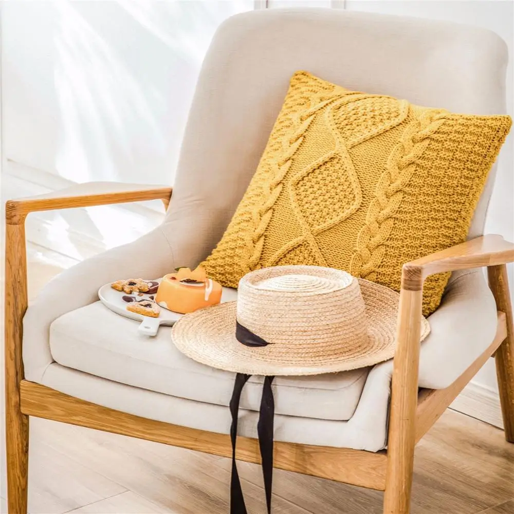 Junwell-Acrylic-Knitted-Cushion-Twist-Throw-Pillow-Sofa-Office-Back-Braided-Cushion-Coussin-Cojines-Decorative-45x45cm