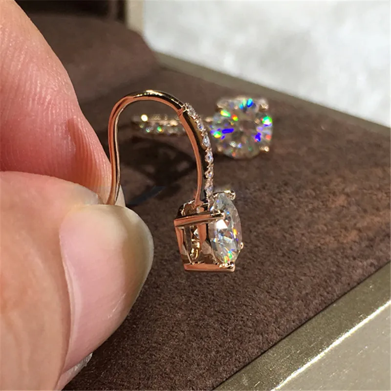 Orecchini Forma Cuore in Oro Giallo da 1,5gr. pendenti con 1 elemento a lastra Donna 18 Carati