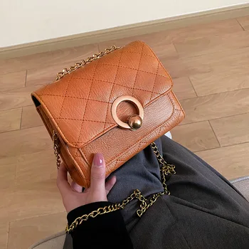 

Xiaoxiangfeng Lingge Chain Bag Women's Bag 2020 New Trendy Wild One Shoulder Messenger Fashion Small Square Bag