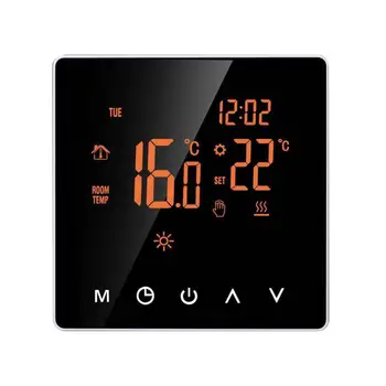 

Floor Electric Heating Flame Retardant PC Touch Screen LCD Display Temperature Controller Hotel Smart Thermostat Digital School