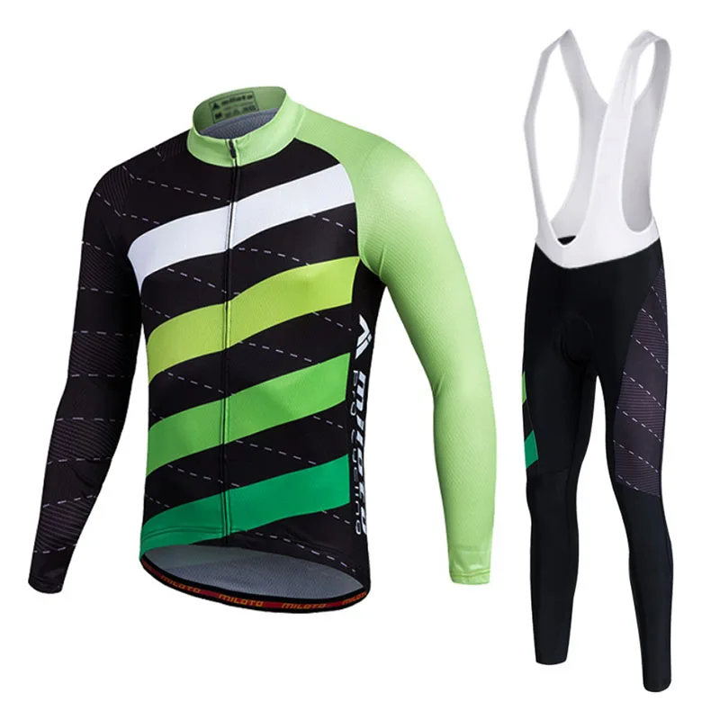 Зимний комплект из Джерси для велоспорта, теплая одежда из плотного флиса для велоспорта, быстросохнущие спортивные куртки для фитнеса и бега, мужская одежда - Color: Set C