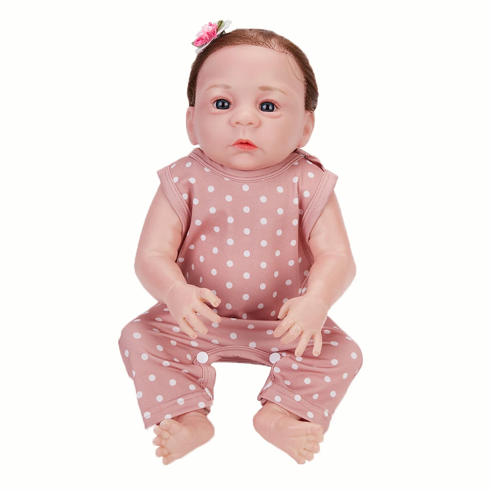 

17 Inches Bebe Doll Reborn Baby Dolls Newborn Bebe with Summer Clothes