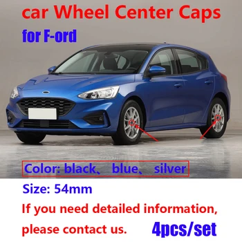 

4pcs 54mm 60mm Car Wheel Center Caps rim hub Covers Emblem Logo Badge FOR ford Fiesta Focus Fusion Mondeo decorative Sticker