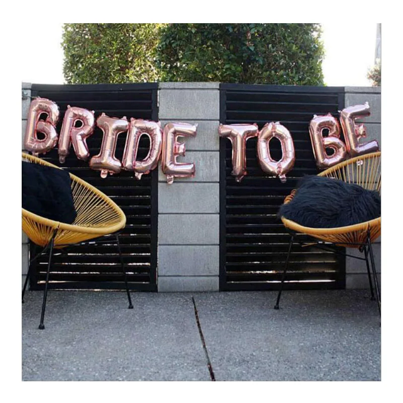 Свадебные душ 16 дюймов цвета: золотистый, серебристый буквы "Bride to be" Фольга шарики кольцо с бриллиантом на воздушном шаре для курица вечерние свадебные сувениры украшения