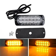 Feu antibrouillard jaune pour voiture 12led, 12 24V, 36W, pour véhicule tout terrain, SUV, ATV, camion, alerte de sécurité, lumière toujours brillante 