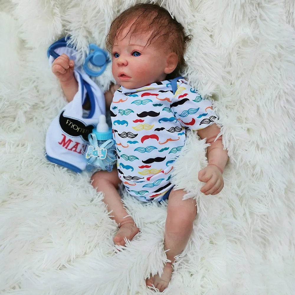 46 см реалистичные куклы NewbornBaby, силиконовая Детская кукла, очаровательные игрушки для младенцев, куклы для детей, подарки на день рождения, игрушки