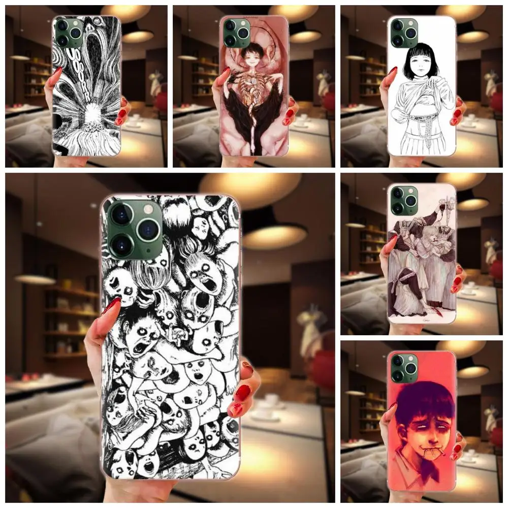 Junji Ito тройники ужас мягкий прозрачный кожаный чехол для Xiaomi Redmi Note 2 3 3S 4 4A 4X5 5A 6 6A Pro