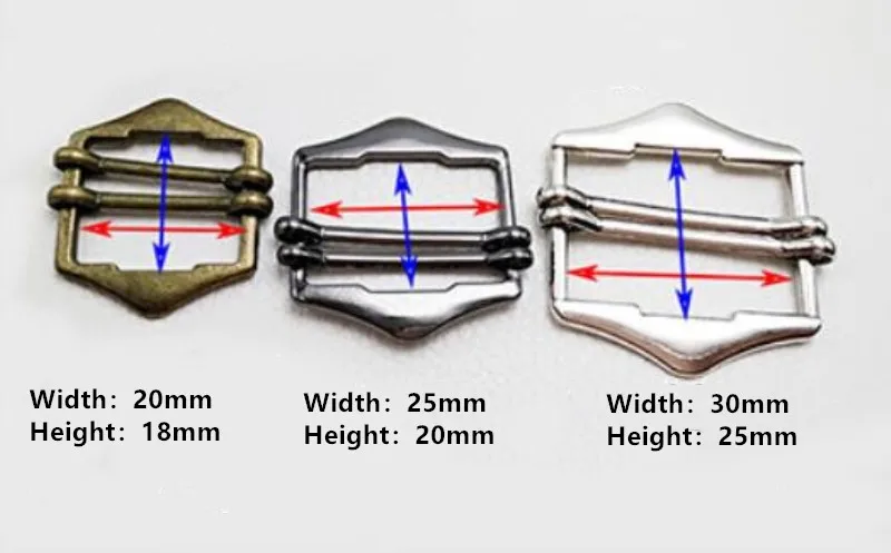 Металлического сплава слайдер Регулировочная Пряжка двойной бар ролик булавки Пряжка для брюк лямки ремень сумка кожевенное ремесло 20 мм 25 мм 30 мм