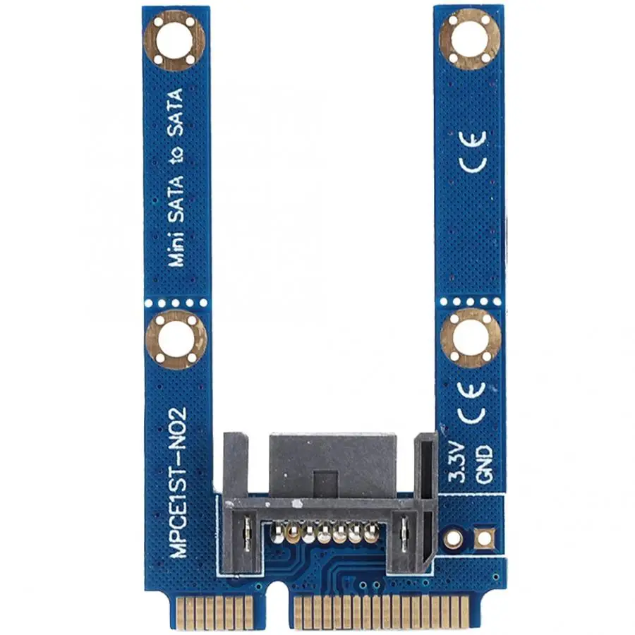 

Blue ABS Adapter Card MSATA To SATA 7 Pins Horizontal for Computer Transfer Computer Cable Organizer