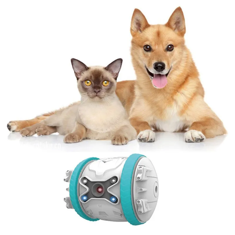Pet Moving Ball Toy With Remote Dog Indoor Exerciser Toy Cat Smart Ball Toy Pet Interactive Chew Toy