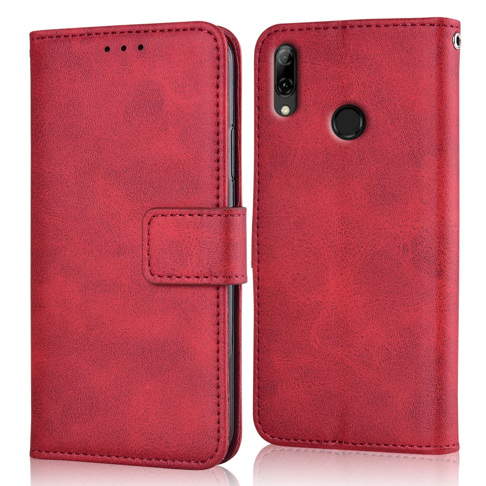 На Y7 Capa kickstand кожаный бумажник чехол для Huawei Y7 DUB-LX1 DUB LX1 Чехол-держатель для телефона для Huawei Y7 чехол - Цвет: niu-Red