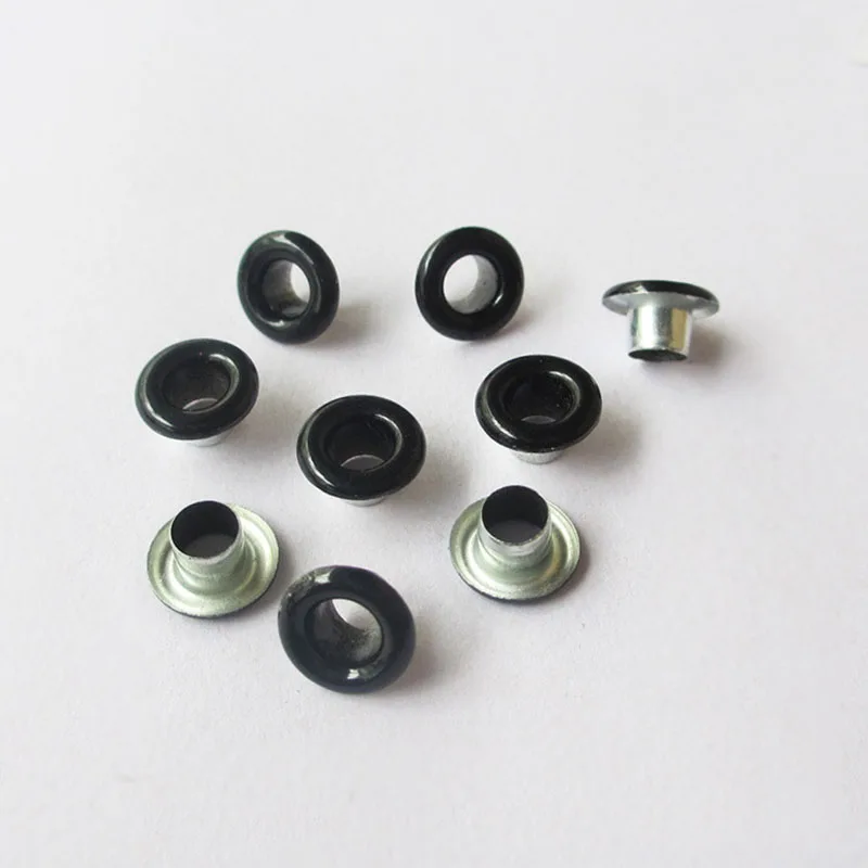 50pcs hole 3-10mm metal mixed color eyelet for DIY scrapbook lace shoe bag label clothing fashion accessories and leather crafts