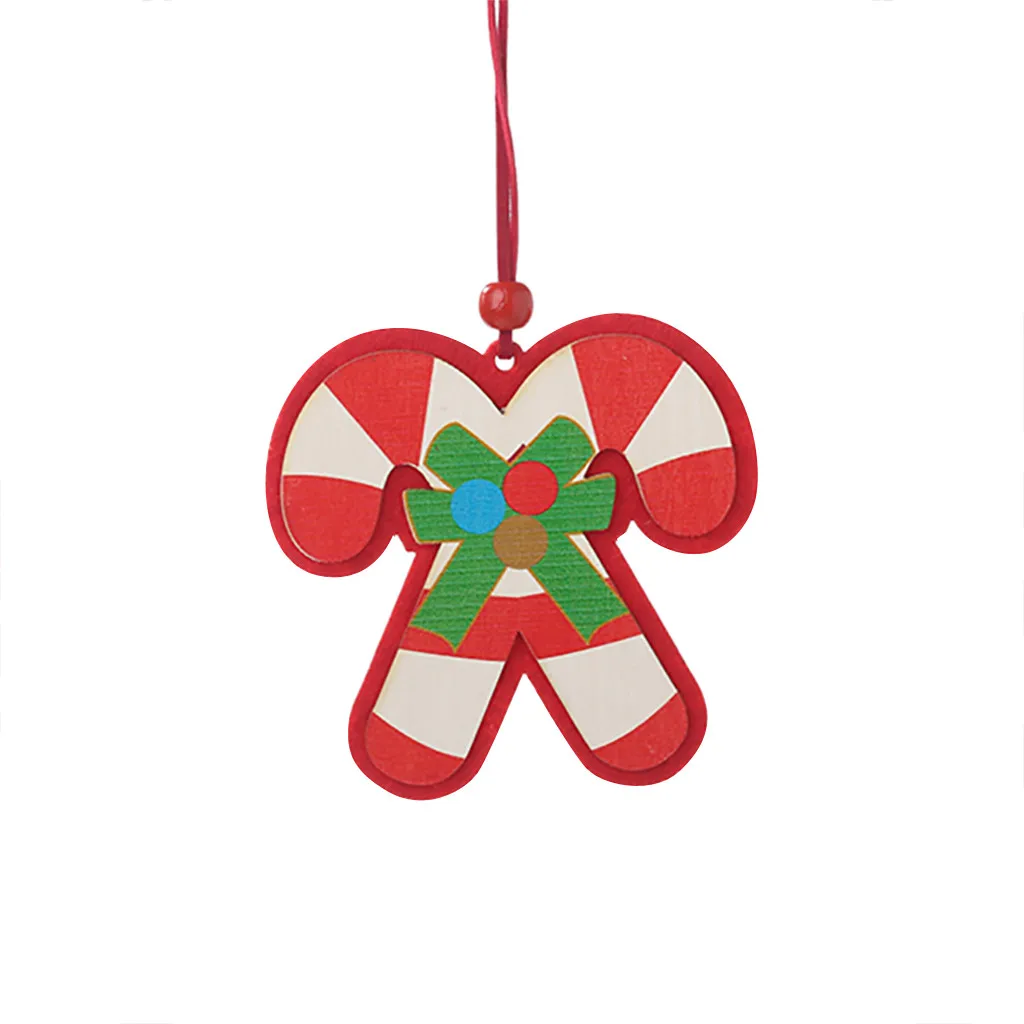 Christmas Decorations Mini Christmas Tree Painted Wooden Gift Decoration Pendant Home Decor Hot Sale