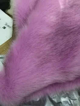 

High-grade Dye tip faux fox fur,Super soft and thick purple color felt cloth,170cm*45cm(half yard)/pcs