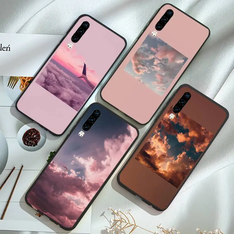 

Sweet sky pink clouds aesthetics Phone Case For Huawei honor Mate P 9 10 20 30 40 Pro 10i 7 8 a x Lite nova 5t