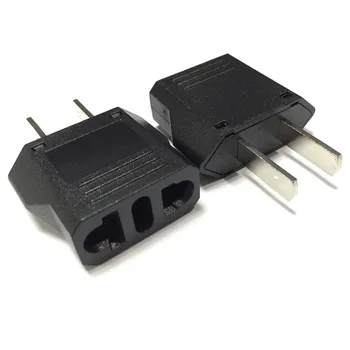 

500pcs US American Power Adapter 2 Pin EU European To US Japan AC Travel Adapter Charger Converter Outlet Power Electric Socket