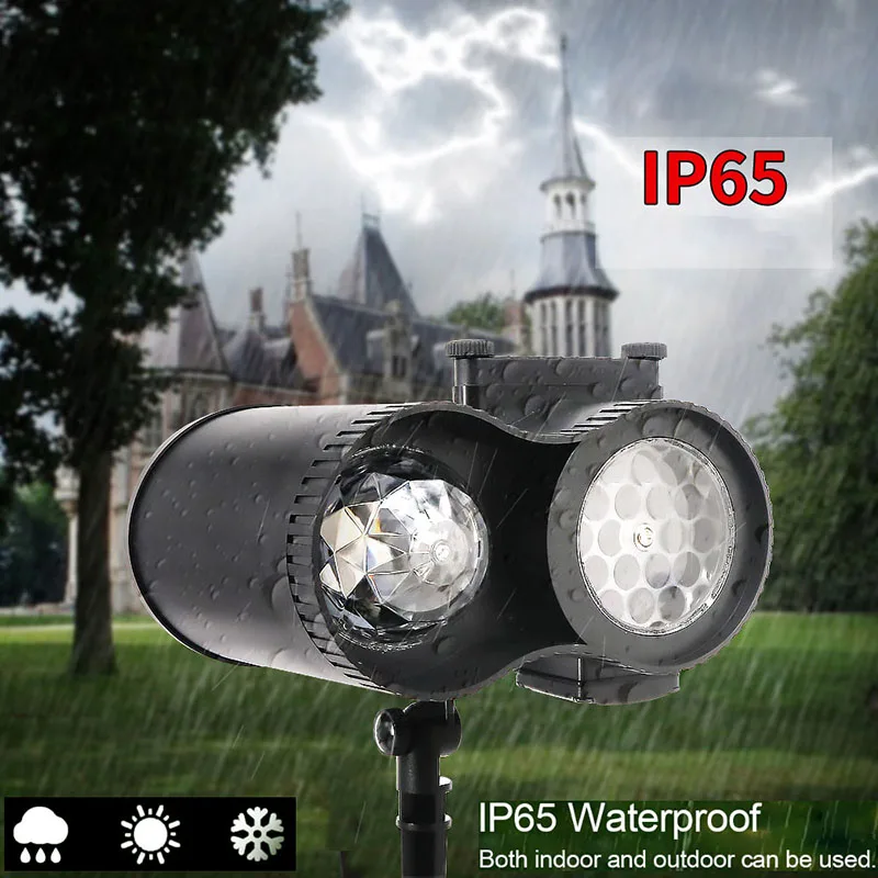 Высокое качество водонепроницаемый IP65 15 Вт IP65 Водонепроницаемый Крытый Открытый пульт дистанционного управления иллюзии сценический проектор