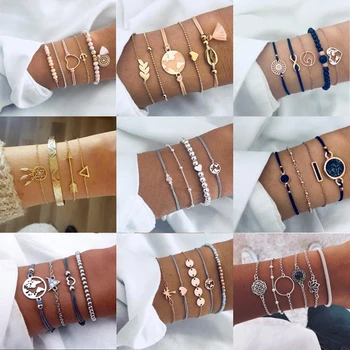 Tocona Bohemian Beads Chain Bracelets Bangles for Women 1