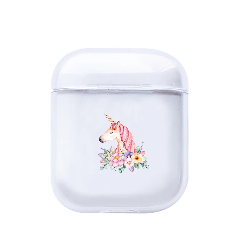 I200337 Мультяшный чехол с единорогом для Apple airpods, чехол, милый беспроводной Bluetooth чехол для наушников Airpods, защитный чехол для наушников - Цвет: I200337