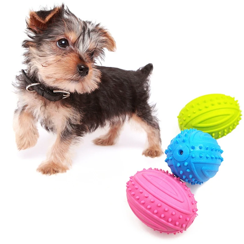 Pet TPR жевательные писклявые игрушки мяч для собак интерактивные молярные принадлежности для обучение, игры, упражнения жевательные игрушки