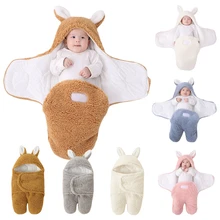 

Baby Blanket Babie Wrap Swaddle Shawl Rabbit Ears Blanket Suit Warm Newborn Clothes Cotton Sleeping Bag Organic Swadding Scarf