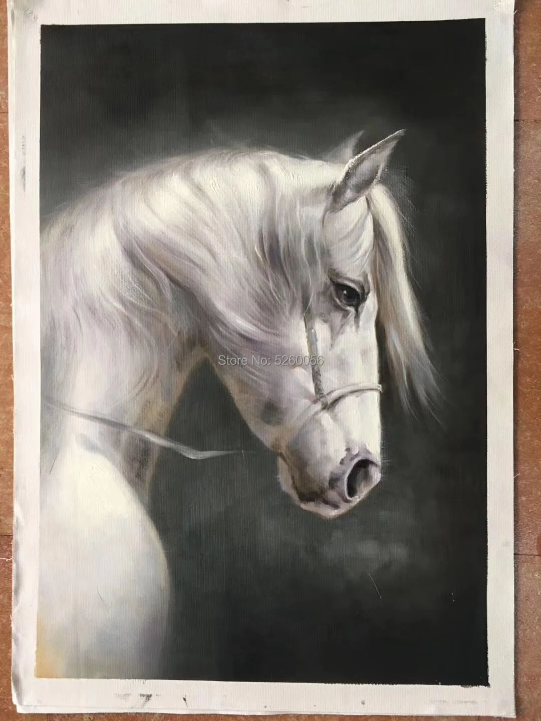 

Cry White Animal Horse Canvas Painting Living Room Restaurant Interior Decoration Picture Wall Art Hand Painted Oil Painting