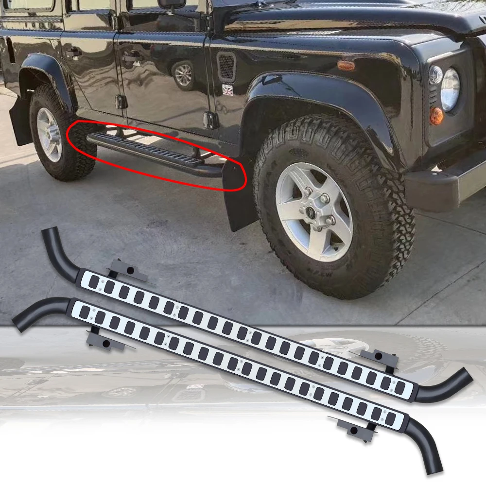 

Car Accessories right steel side step fits for land rover defend 110 running board Nerf bar pedal protector side stairs