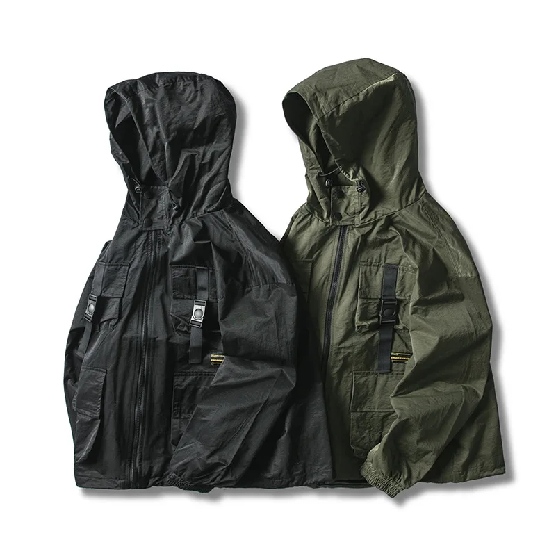 

City Where the Product 2019 Autumn New Style Origional Japanese-style Tooling Jacket Multi-pockets MEN'S Hooded Jacket